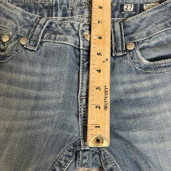 Miss Me Womens Embellished Sequin Straight Leg Jeans Medium Wash Size 27 - Picture 4 of 14